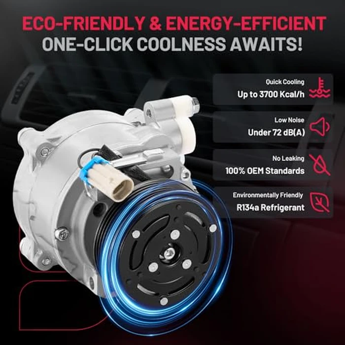 BDFHYK 98495 Air Conditioning A/C Compressor with Clutch Compatible with Buick Encore 1.4L 2013-2022, Compatible with Chevy Trax Sonic 1.4L 2013-2022 by BDFHYK - Image 5