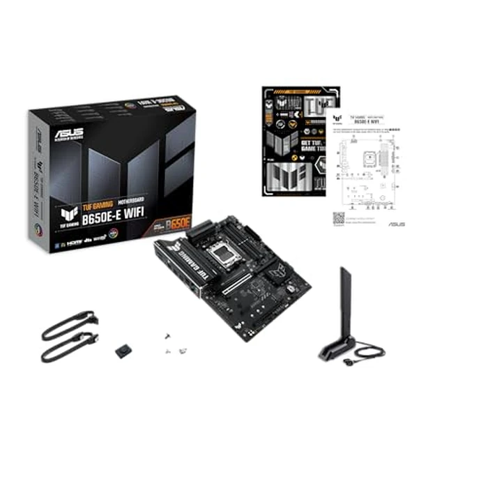 ASUS TUF GAMING B650E-E WIFI AMD AM5 B650 ATX motherboard, 8+2+1 80A DrMOS stage, DDR5, PCIe 5.0 Ready, 3x M.2, Wi-Fi 6E, 2.5 Gb LAN, DisplayPort, HDMI(TM), USB 20Gbps Type-C(R), BIOS FlashBack(TM), Aura Sync by ASUS - Image 6