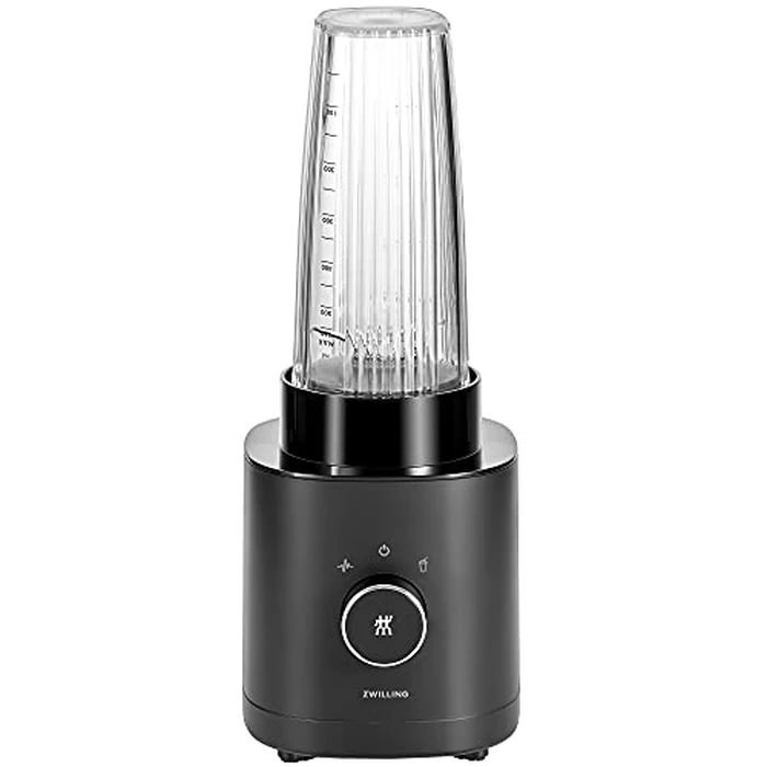 ZWILLING J.A. HENCKELS Enfinigy Personal Blender, Piranha Teeth Cross Blade for Ultimate Blending, Smoothies, Shakes and More, 20 fl oz Breakproof Travel Cup with Lid, BPA Free, Black by ZWILLING - Used - Good condition