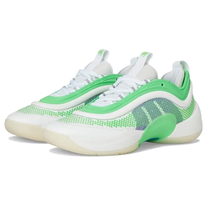 Adidas Unisex-Kids D.O.N. Issue 6 Basketball, White/Screaming Green/Lucid Blue, 6 by adidas - Used - Like New condition