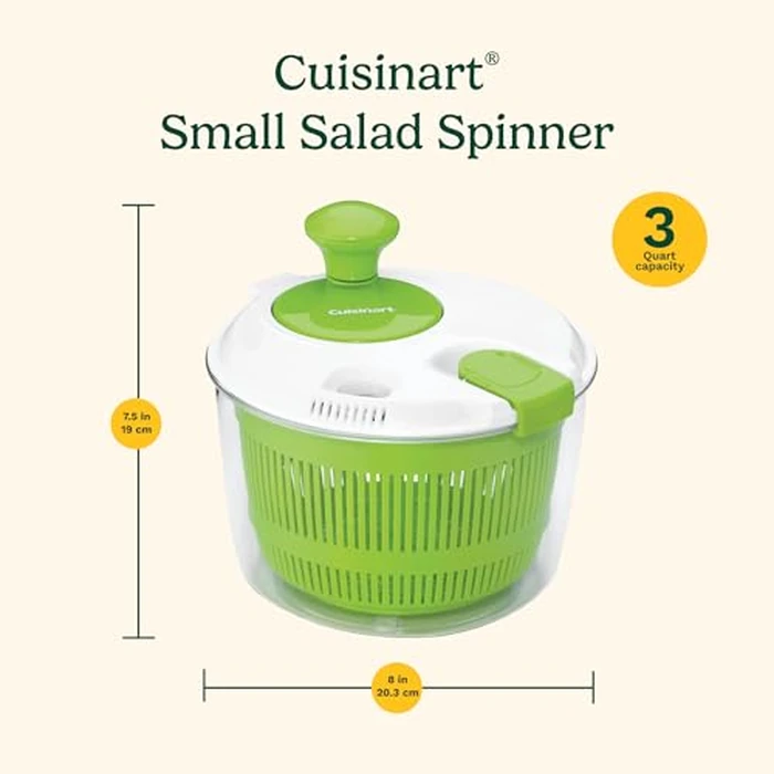 Cuisinart Salad Spinner with Easy-to-Spin Knob, 3-Qt Capacity (CTG-00-SSASC) by Cuisinart - Image 2