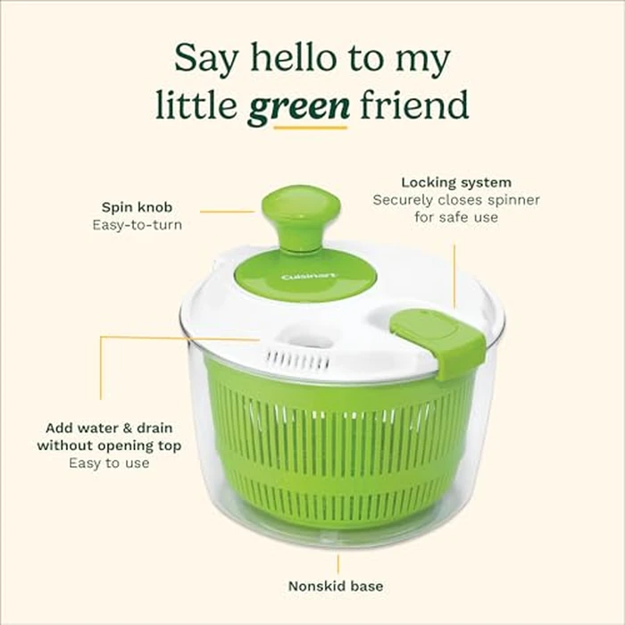 Cuisinart Salad Spinner with Easy-to-Spin Knob, 3-Qt Capacity (CTG-00-SSASC) by Cuisinart - Image 4