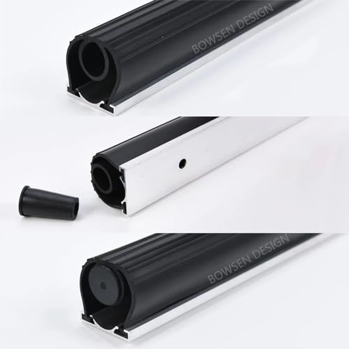 BOWSEN Heavy-Duty U+O Ring Universal Garage Door Bottom Seals Weatherstrip Weather Stripping Rubber with Aluminum Track Retainer Kit, Black (16 FT, 1-1/4" Width) by BOWSEN - Image 4