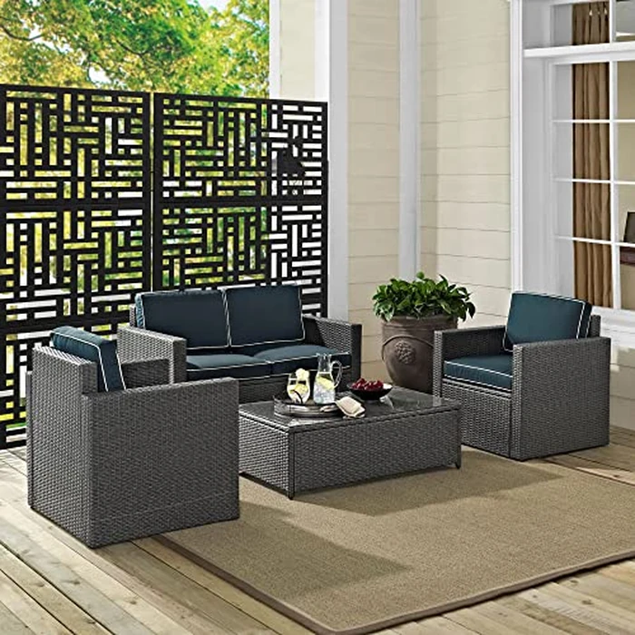 Metal Privacy Screen 72" H47 W,Freestanding Decorative Outdoor Panel for Balcony Patio Lawn Garden,Fence-Black & Street by YESUNEED - Image 7