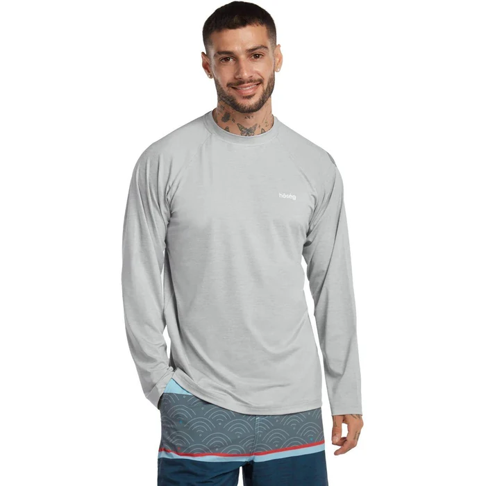 Hoseg Men's Polo Long Sleeve UV Shield (L) - Moonstone by Hoseg - Image 2