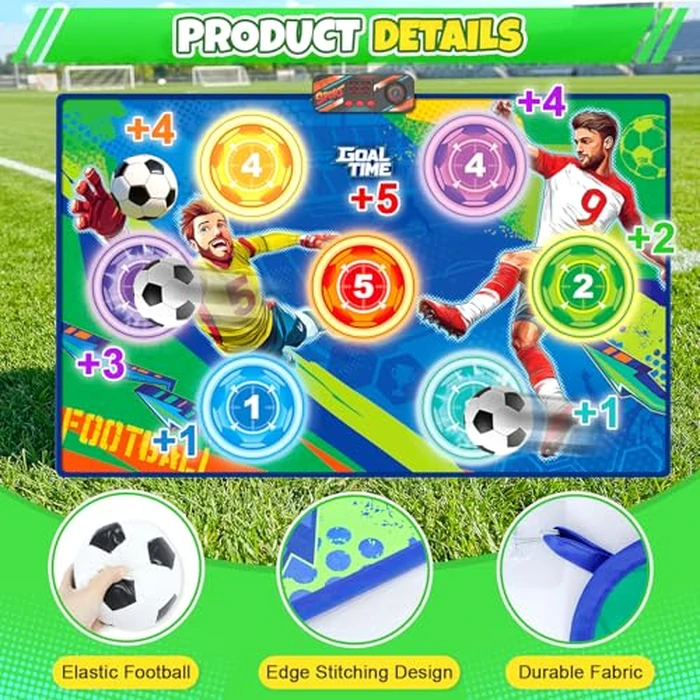 FANPROMS Electronic Scoring Soccer Set, Indoor Outdoor Soccer Training with Scoring, 2 Soft Soccers & 3 Modes, Soccer Sets by FANPROMS - Image 4