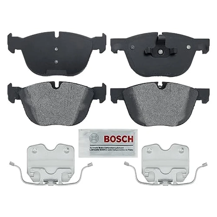 BOSCH BE1294H Blue Semi-Metallic Disc Brake Pad Set with Hardware - Compatible with Select BMW X4, X5, X6; FRONT by Bosch - Used - Acceptable condition