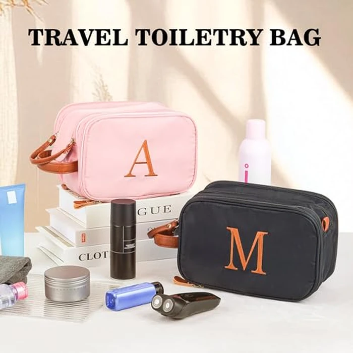 YOOLIFE Mens Toiletry Travel Bag - Toiletry Bag for Men | Gifts for Boyfriend Personalized Gifts for Men Father Husband | Travel Accessories Toiletries Water Resistant Dopp Kit Letter K Black by YOOLIFE - Image 9