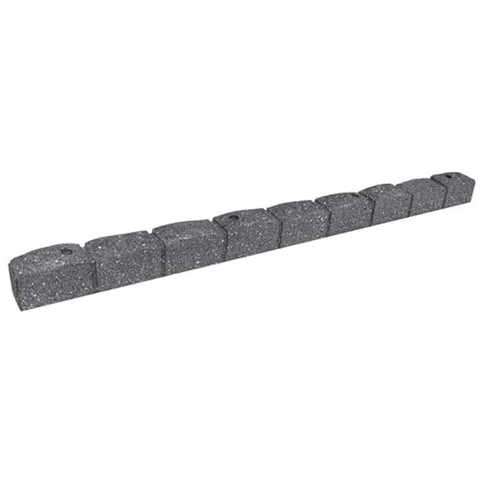 Ezborder 3.25in H x 48in L x 3.24in D Roman Stone Recycled Rubber Garden Border Kit in Grey, 2-Pack by Tierra Verde - Image 8