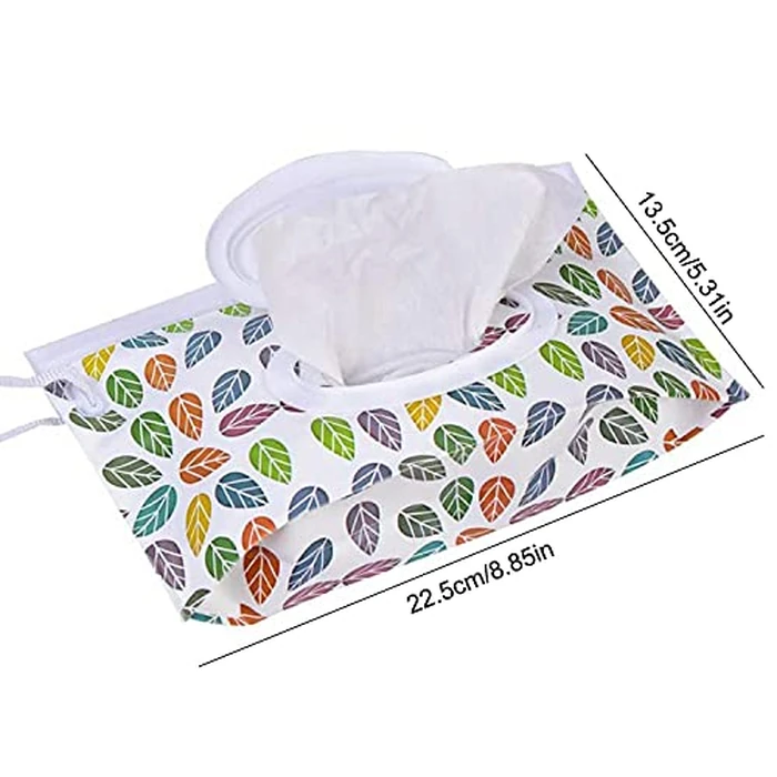 Tissue Box Water Diapers Baby Toilet Baby Water Diapers with Lid Baby Wipes Dispenser Pouch with Lids Baby Wipe Holder Keeps Wipes Fresh Simple Style Wipe Container Regular Storage(Green+2 pouches) by WADY - Image 3