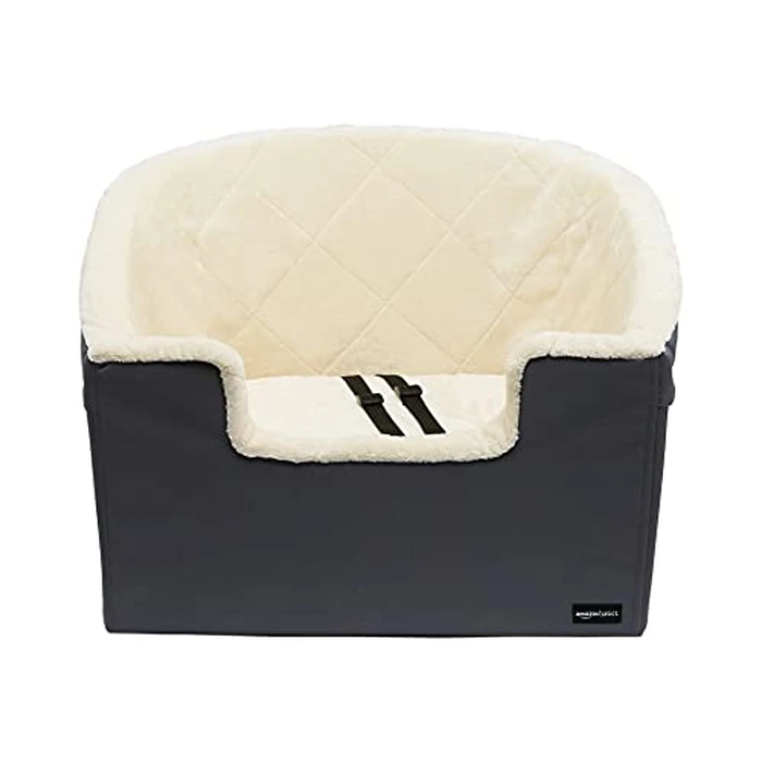 Amazon Basics Pet Car Booster Bucket Seat - 18" x 22" x 16" - Grey by Amazon Basics - Image 1