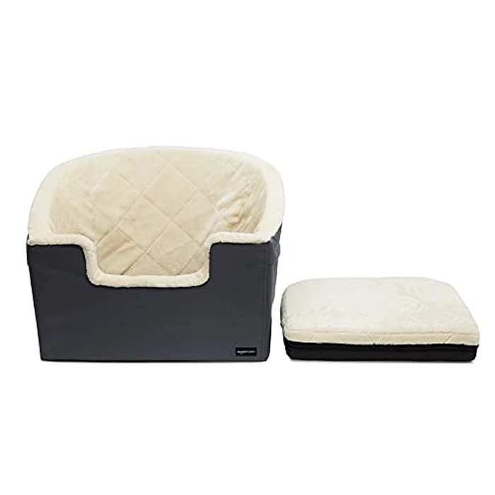 Amazon Basics Pet Car Booster Bucket Seat - 18" x 22" x 16" - Grey by Amazon Basics - Image 3