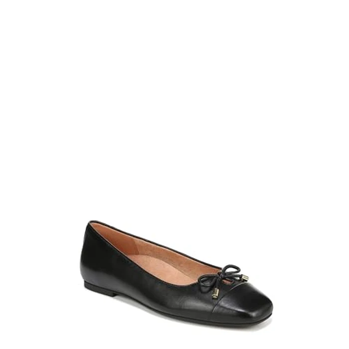 Vionic Women's Klara Ballet Flat, Black Leather, 8 Narrow by Vionic - Used - Very Good condition