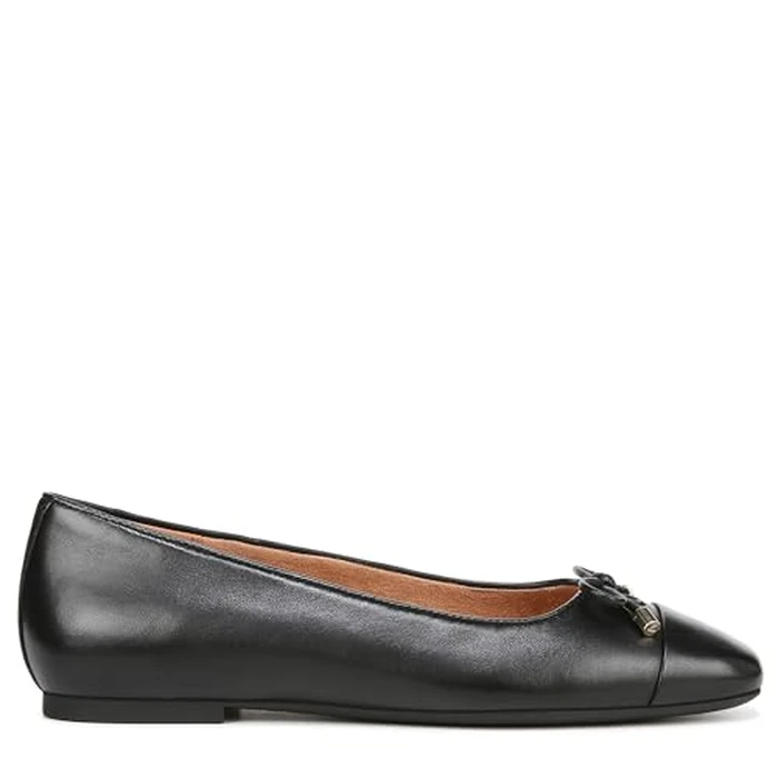 Vionic Women's Klara Ballet Flat, Black Leather, 8 Narrow by Vionic - Image 4
