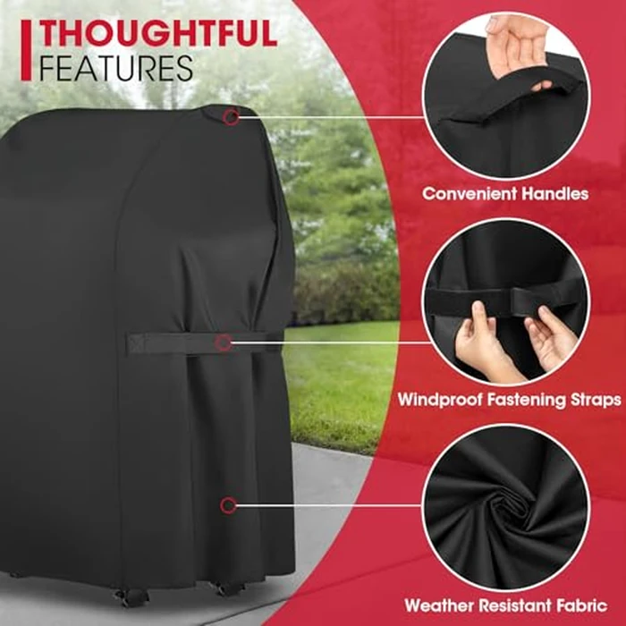 Unicook 30 Inch Grill Cover, Heavy Duty Waterproof 2 Burner Small BBQ Cover, Compatible with Weber Spirit 210 with Side Tables Down, Does NOT Fit Spirit II E-210 (Include 2025 Version) with Table Up by Unicook - Image 5