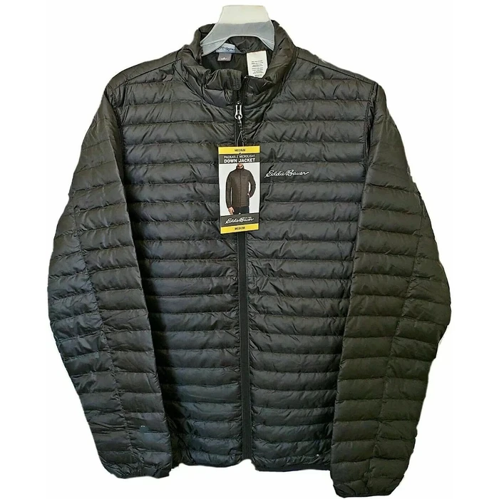 Eddie Bauer Men's Packable Microlight Down Jacket XXL - Black by Eddie Bauer - Refurbished - Brand New condition