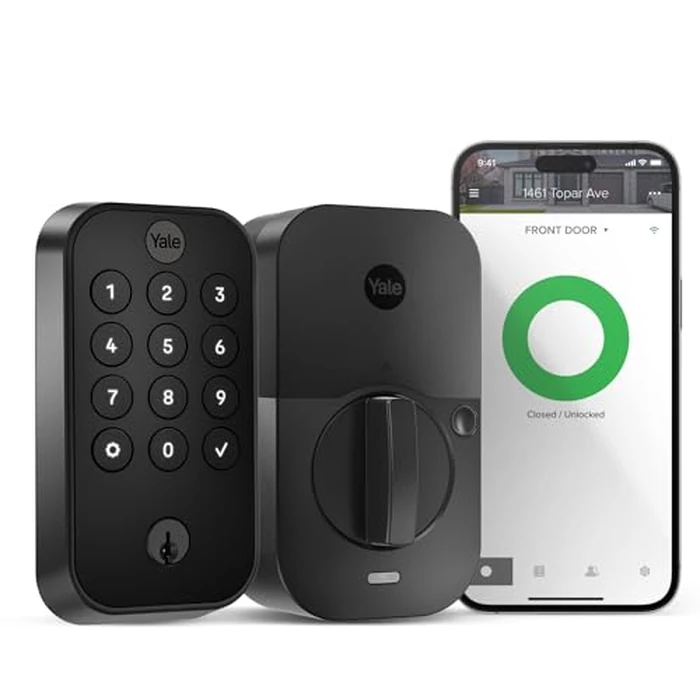Yale Assure Lock 2 Keyless Entry Smart Deadbolt with Wi-Fi - Black Suede Electronic Door Lock with Keypad, Code Entry, Remote Access & Backup Key - Secure Smart Home Deadbolt, YRD410-WF1-BSP by Yale Security - Used - Acceptable condition - US$124.83