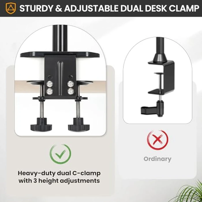TARION Camera Arm Mount Desk Stand: Heavy Duty DSLR Desktop Mount Camera Stand with Tablet Holder Double C Clamp 1/4 3/8 Screw Adapter Articulating Arm for Selfie Streaming Videography TitanRig Lite Z by TARION - Image 5