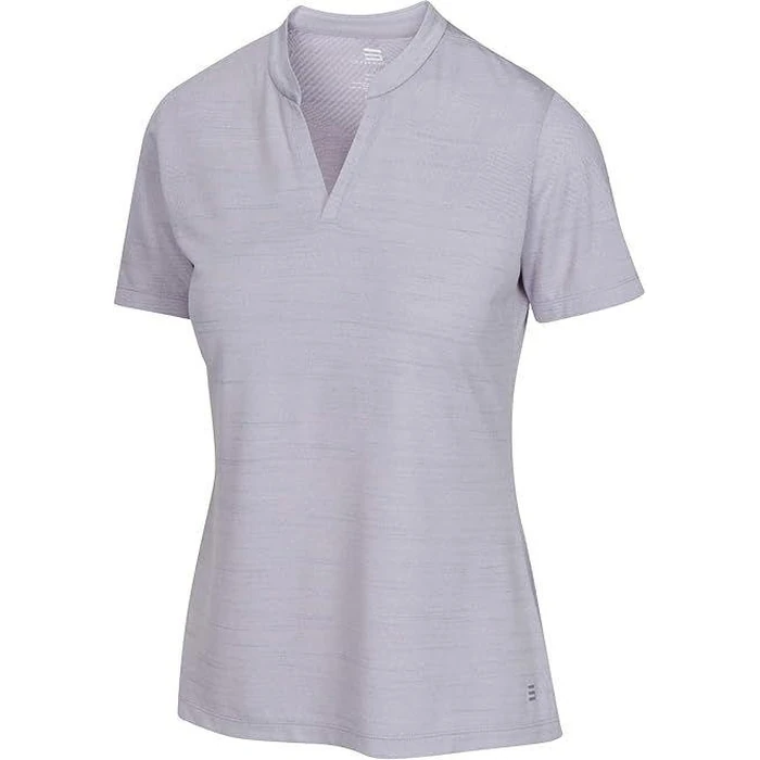 Three Sixty Six Women's Short Sleeve Collarless Golf Polo Shirt - S - Midtown Gray by Three Sixty Six - Image 1