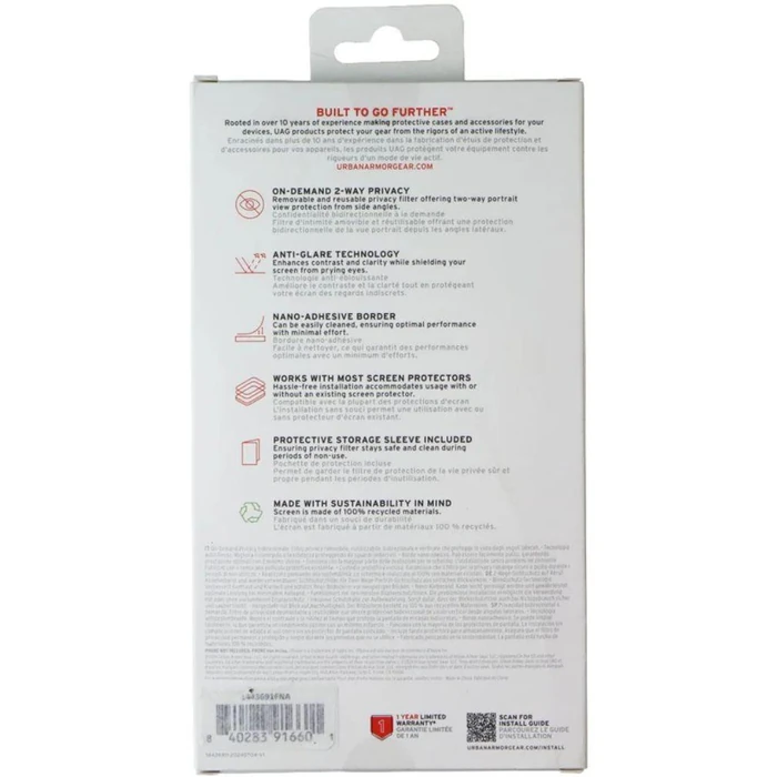 Urban Armor Gear Removable Privacy Screen Protector for Apple iPhone 16 Pro Max - Privacy - Brand New by Urban Armor Gear - Image 8