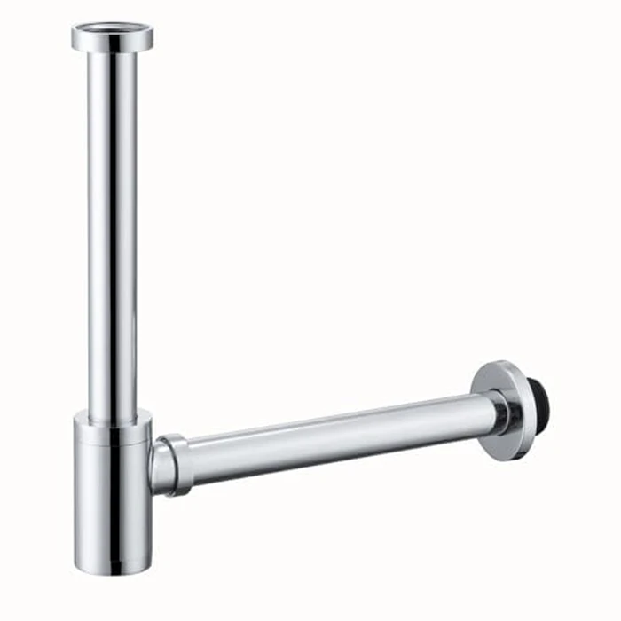 SEABEFORE Brass Round Bottle P-Trap 1 1/4, Adjustable Basin Sink Waste Drain Trap Kit, Chrome P Trap by SEABEFORE - Image 1