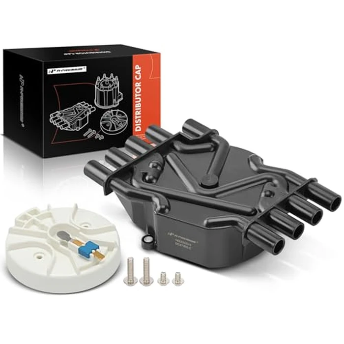 A-Premium Ignition Distributor Cap Compatible with GMC, Chevy & Cadillac Vehicles - V8 5.0L 5.7L 7.4L - Silverado, Tahoe, Savana, Yukou, Escalade, C/K Pickup, Jimmy, Sonora - 1996-2003 by A-Premium - Image 1