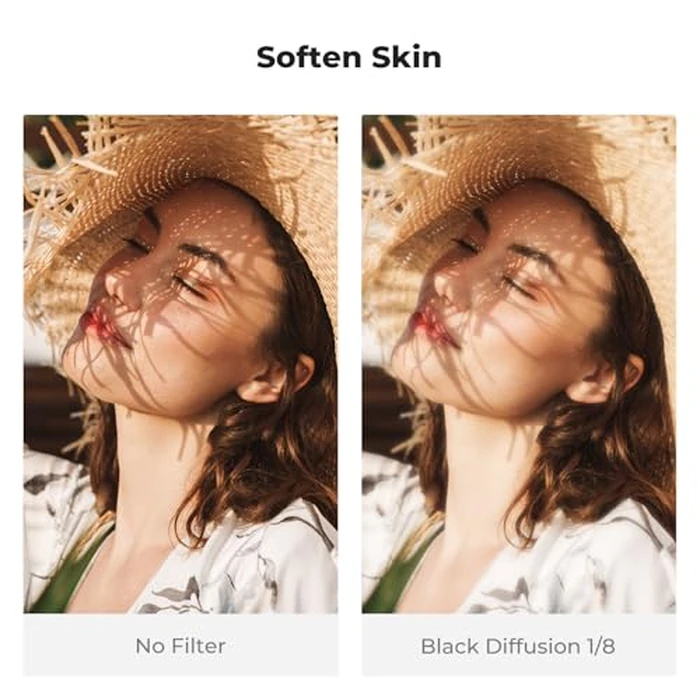 K&F CONCEPT 55mm Black Diffusion 1/8 Filter + Lens Cap, Mist Cinematic Effect Filter with 18 Multi-Layer Coatings for Video/Vlog/Portrait Photography (K-Series) by K&F CONCEPT - Image 3