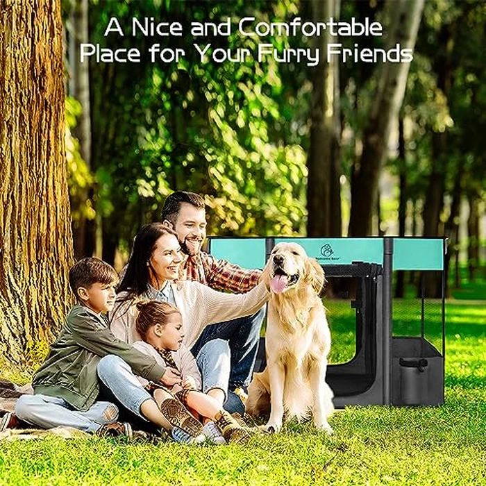 Dog Playpen,Pet Playpen,Foldable Dog Cat Playpens,Portable Exercise Kennel Tent Crate,Water-Resistant Breathable Shade Cover, Indoor Outdoor Travel Camping Use for Small Animals with Carrying Case(M) by ROMANTIC BEAR - Image 9