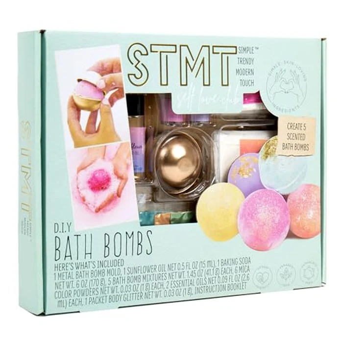 STMT Self-Love Club D.I.Y. Bath Bombs by Horizon Group USA, Create 5 Bath Bombs with Pastel Colors, Essential Oils & Clean Beauty Ingredients, DIY Bath Bomb Kit by STMT - Image 8