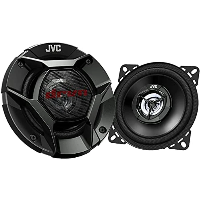 JVC CS-DR421 DRVN Series 4" 2-way 220 Watt Car Speakers (Coaxial) - Set of 2 (Black) with new shallow design (Renewed) by JVC - Refurbished condition - CA$124.95