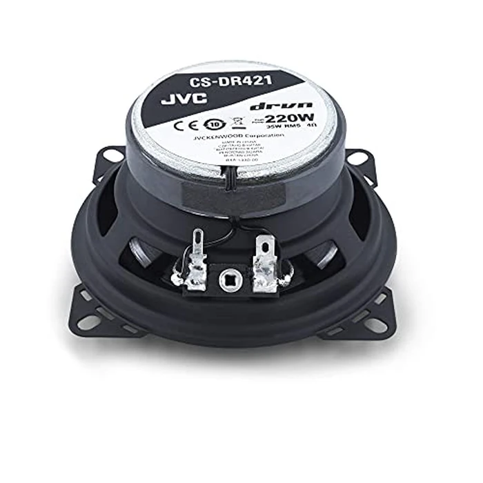 JVC CS-DR421 DRVN Series 4" 2-way 220 Watt Car Speakers (Coaxial) - Set of 2 (Black) with new shallow design (Renewed) by JVC - Image 3