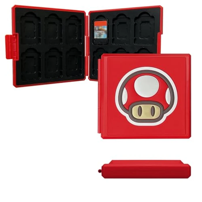 doepeBAE Switch Game Card Case - 12 Slot Travel Storage Box for Game & Micro SD Cards, Slim Hard Shell Organizer with Waterproof Exterior, Compact Holder for Console Accessories (B5) by doepeBAE - Used - Like New condition