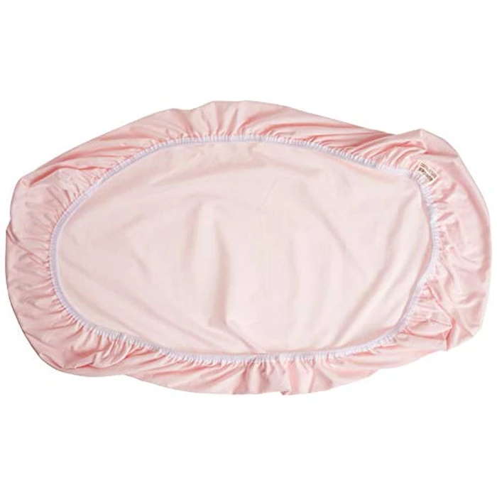 Kushies Organic Jersey Bassinet Fitted Sheet, Light Pink by Kushies - Image 2