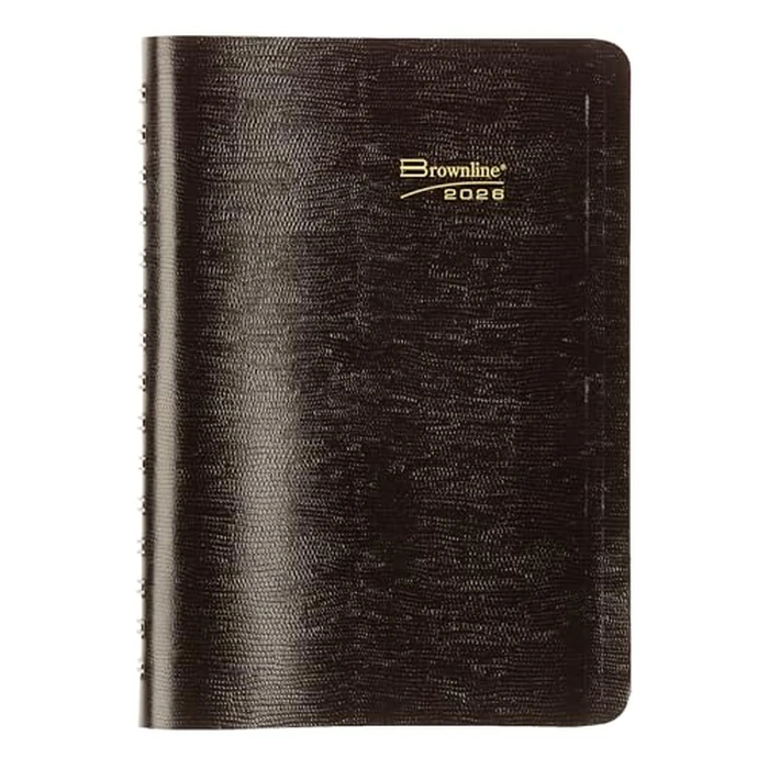 Brownline(R) 2026 Essential Daily/Monthly Planner, Appointment Book, 12 Months, January to December, Twin-Wire Binding, 8" x 5", Black (CB634W.BLK-26) by Brownline - Used - Good condition - CA$15.15