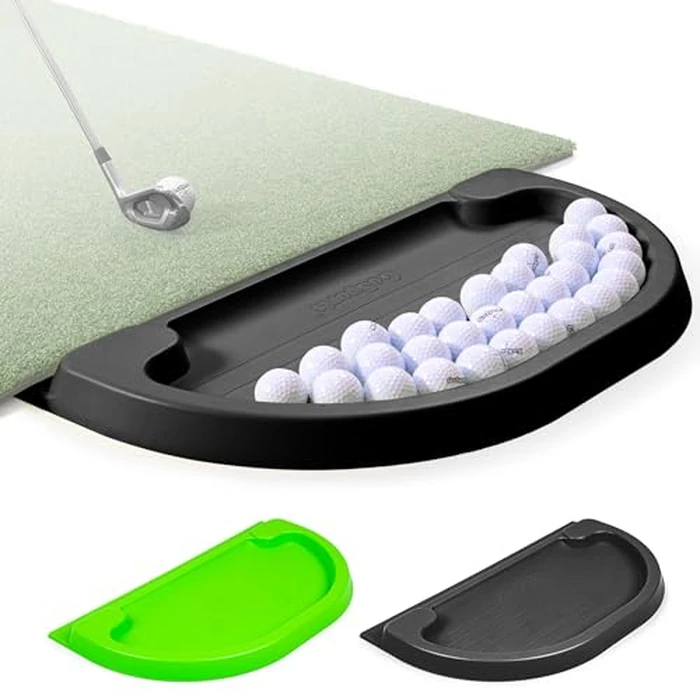 GoSports All-Weather Golf Ball Tray - 70 Ball Capacity - Compatible with All Hitting Mats - Black by GoSports - Used - Very Good condition - US$26.99