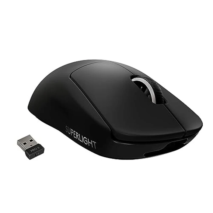 Logitech G PRO X Superlight Wireless Gaming Mouse, Ultra-Lightweight, Hero 25K Sensor, 25,600 DPI, 5 Programmable Buttons, Long Battery Life, Compatible with PC/Mac - Black by Logitech G - Used - Like New condition