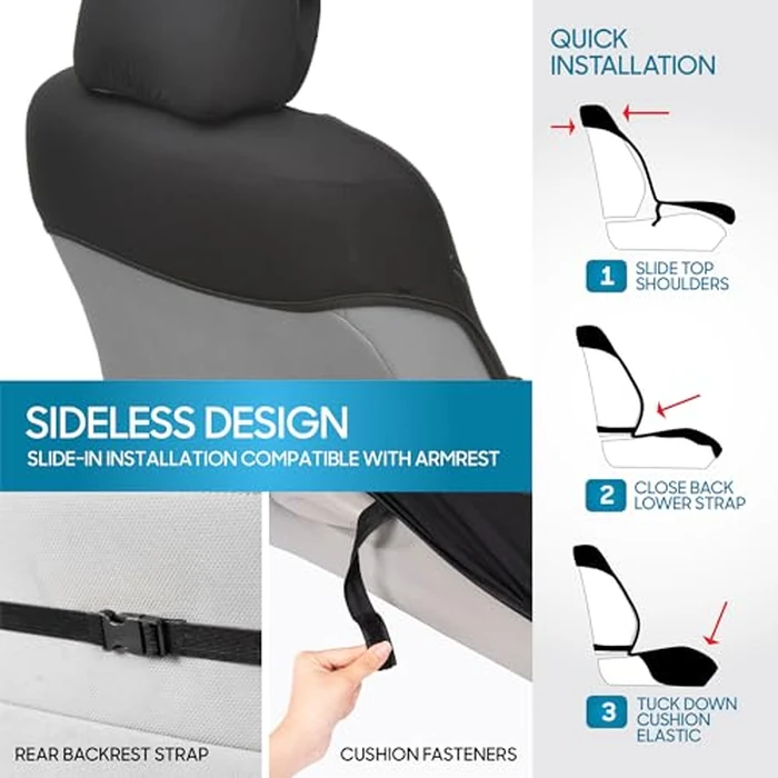 BDK Auto SC-553: 4Pc Sideless Seat Cover/Lush Leopard by BDK - Image 7