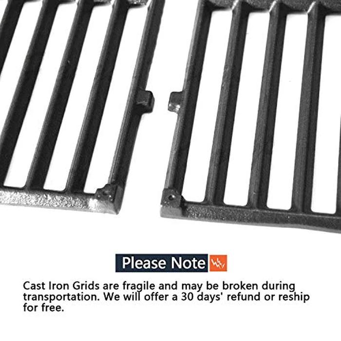 Hongso 19.5" Grill Grates for Weber Genesis E-310, Genesis 300 Grill Grates for Genesis E310 E320 E330 S310 S320 S330 EP310 EP320 EP330 Gas Models, Replacement Parts for Weber 7524 7528, Cast Iron by Hongso - Image 5