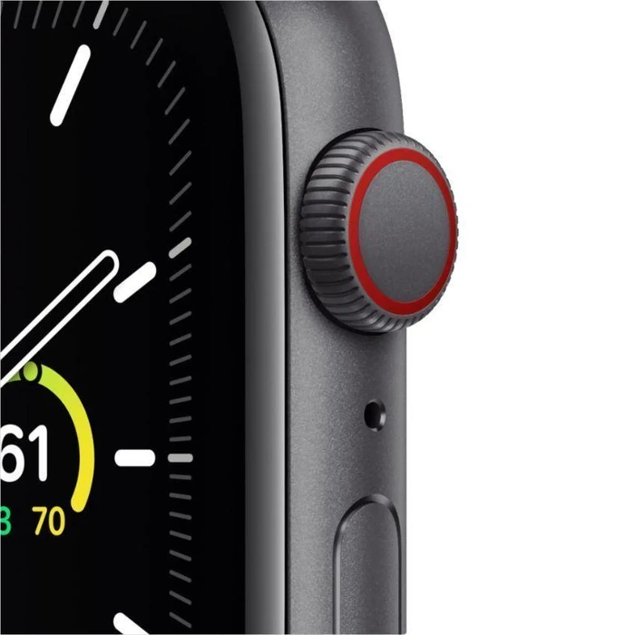 Apple Watch SE 1st Gen (2020) (Cellular + GPS) - 32GB - 44mm - Space Grey Aluminum Case with Charcoal Textile Sport Loop Band by Apple - Image 2