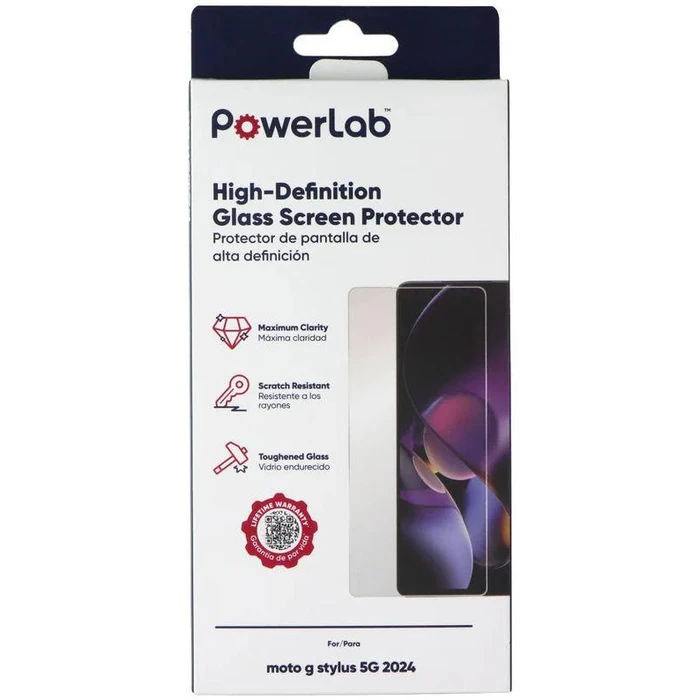 PowerLab Tempered Glass Screen Protector for Motorola Moto G Stylus 5G (2024) - Clear by PowerLab - Refurbished - Brand New condition - US$8.28