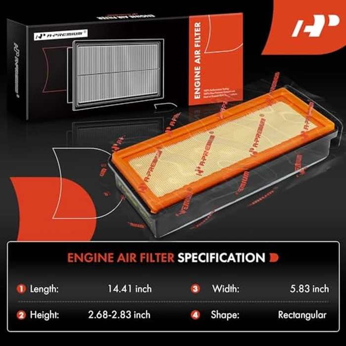 A-Premium Engine Air Filter Compatible with BMW X5 2014-2019, F10 Series 535d 2014-2016, 535d xDrive 2014-2016, 3.0L, Replace# 13718518111, EG3738 by A-premium - Image 2