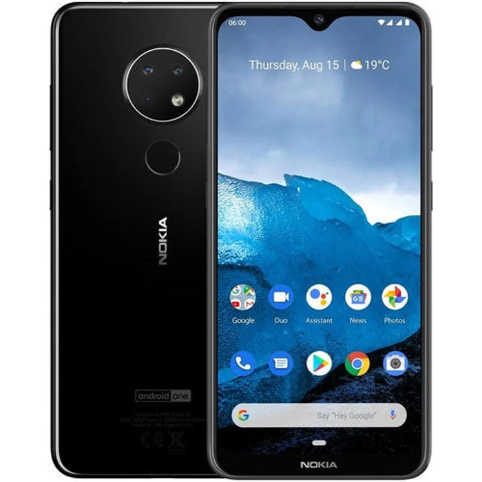 Nokia 6.2 - 64GB - 3GB RAM - 1 Physical SIM - Ceramic Black - T-Mobile by Nokia - Refurbished - Good condition