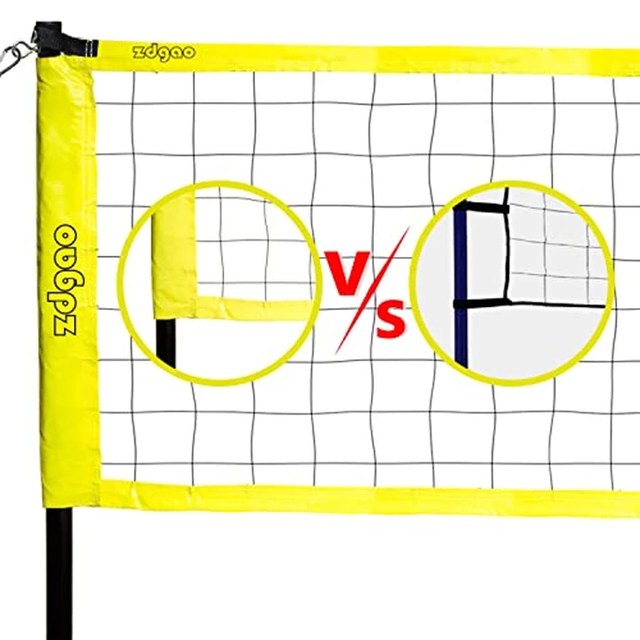 Outdoor Portable Volleyball Net System - Adjustable Height Poles with Soft Volleyball Ball, Pump, Hammer, Boundary Line, and Carry Bag for Backyard, Beach, Lawn by Zdgao - Image 5