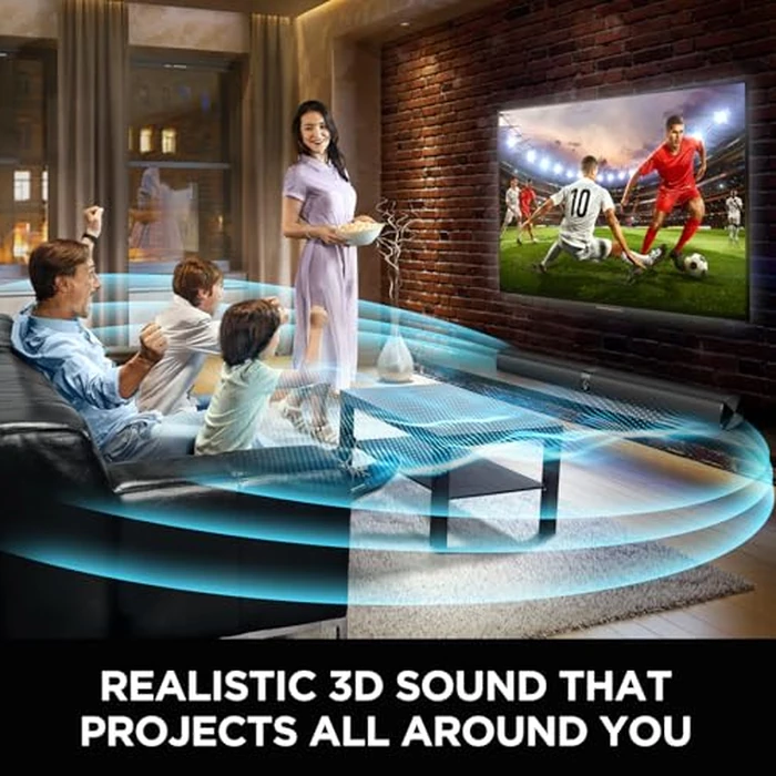 Assistrust Sound Bar for Smart TV, Soundbar with Bluetooth/ARC/Opt/AUX Connect, Auto Volume Boost, 3 Equalizer Modes, 2 in 1 Detachable Soundbar for TV/PC/Gaming/Projectors by Assistrust - Image 6