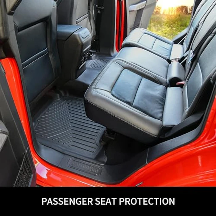 OEDRO Floor Mats Compatible for 2015-2021 Jeep Cherokee (Not for Grand Cherokee), Black TPE All-Weather Guard 1st and 2nd Row Custom Fit Liners by OEDRO - Image 4