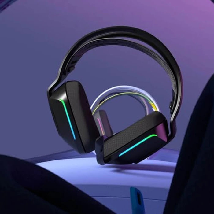 Logitech G733 Lightspeed Wireless Gaming Headset, Suspension Headband, Lightsync RGB, Blue VO!CE Mic, PRO-G Audio - Black, Gaming Headset Wireless, PC, PS5, PS4, Switch Compatible by Logitech G - Image 2