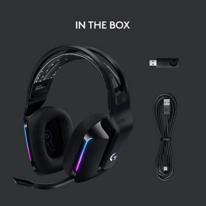 Logitech G733 Lightspeed Wireless Gaming Headset, Suspension Headband, Lightsync RGB, Blue VO!CE Mic, PRO-G Audio - Black, Gaming Headset Wireless, PC, PS5, PS4, Switch Compatible by Logitech G - Image 7
