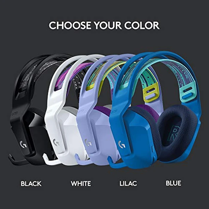 Logitech G733 Lightspeed Wireless Gaming Headset, Suspension Headband, Lightsync RGB, Blue VO!CE Mic, PRO-G Audio - Black, Gaming Headset Wireless, PC, PS5, PS4, Switch Compatible by Logitech G - Image 8