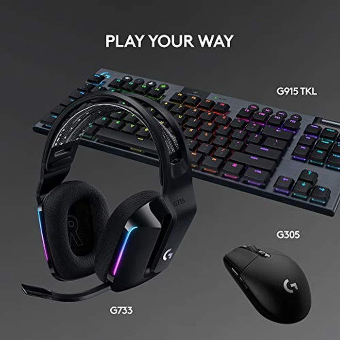 Logitech G733 Lightspeed Wireless Gaming Headset, Suspension Headband, Lightsync RGB, Blue VO!CE Mic, PRO-G Audio - Black, Gaming Headset Wireless, PC, PS5, PS4, Switch Compatible by Logitech G - Image 9