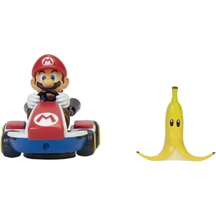 Super Mario Spin Out Mariokart Mario Racer Vehicle with 360 Spins, Wind Up and Go! Includes One 2.5” Mario Action Figure by Super Mario - Image 1